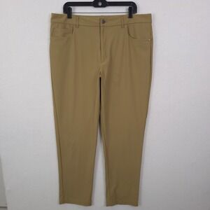 VRST Limitless Slim Fit 5-Pocket Pants Mens 38x32 Tan Khaki Golf‎ Performance